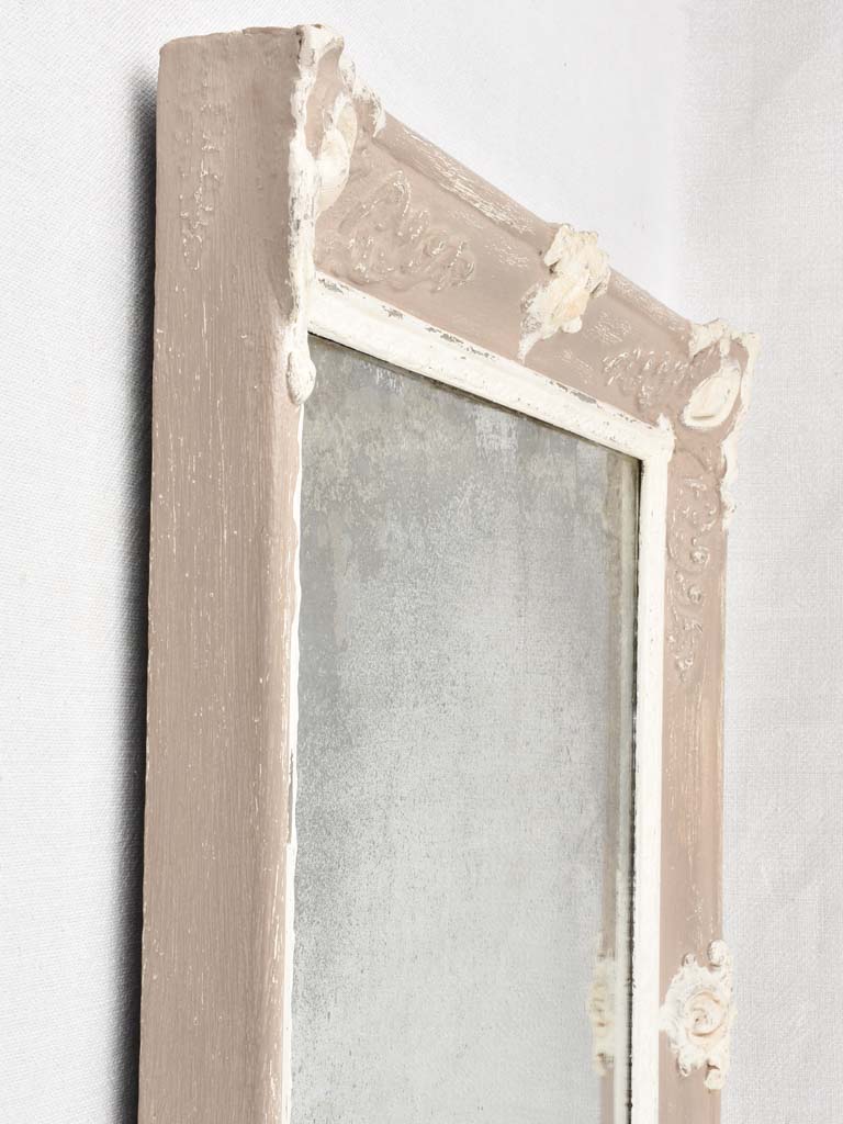 19th century Restoration mirror with taupe frame 29¼" x 22"