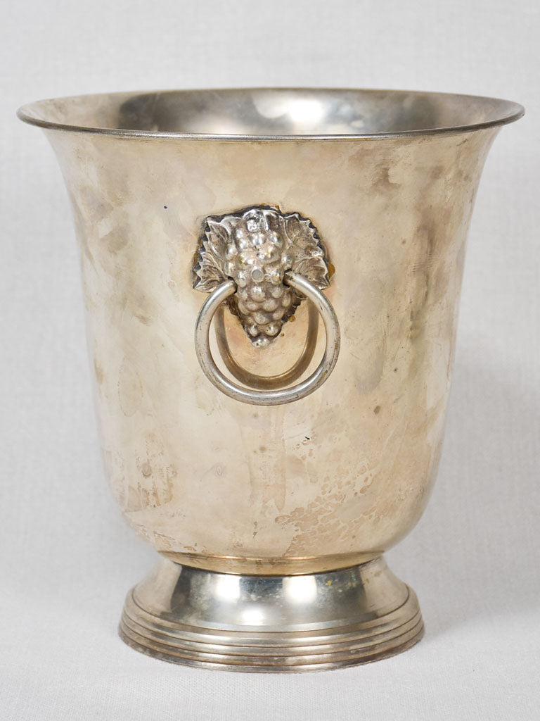Early-20th-century French champagne bucket with grape handles