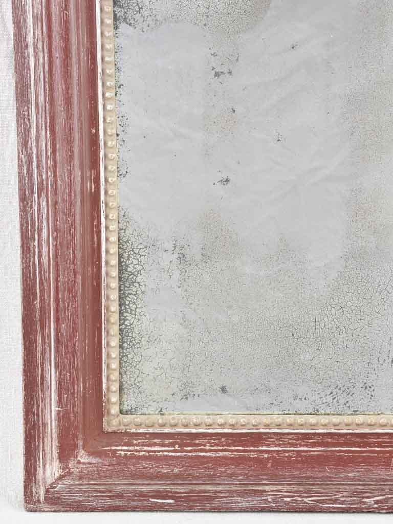 Vintage Red-framed French Mirror