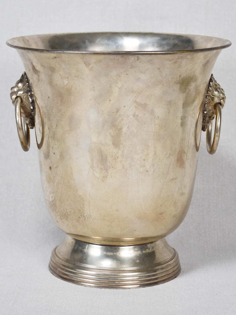 Early-20th-century French champagne bucket with grape handles