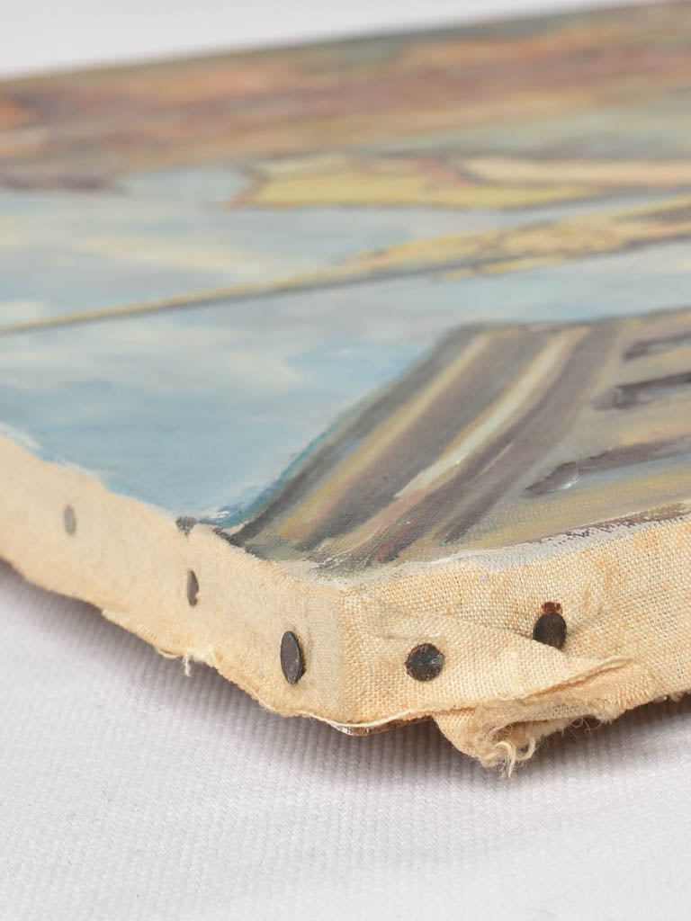 Detailed French Carpentras Oil Painting