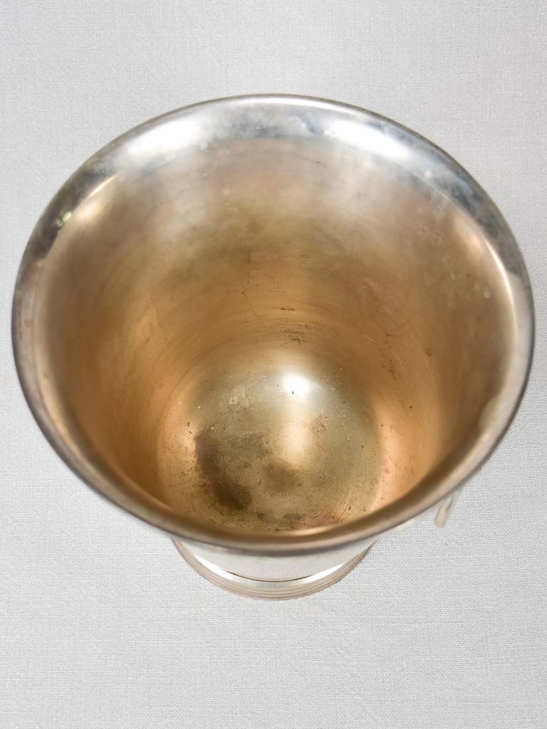 Early-20th-century French champagne bucket with grape handles