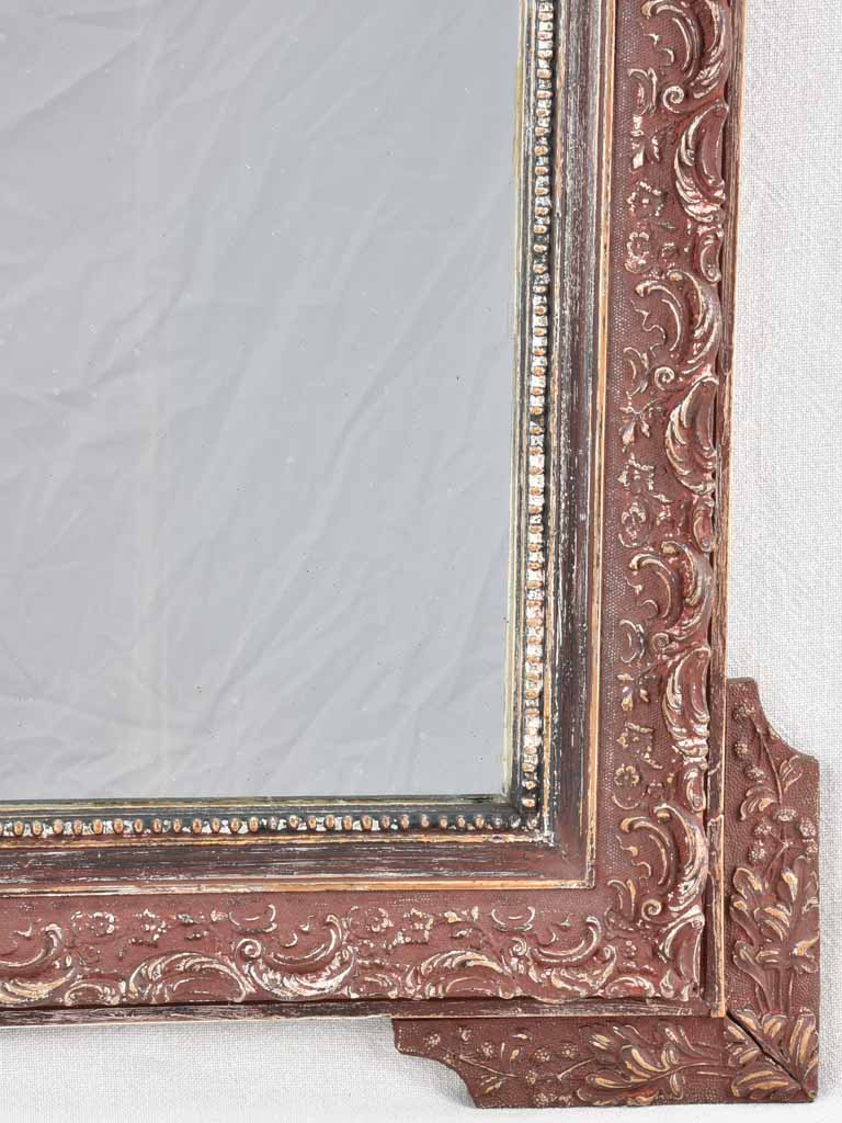 Antique Louis Philippe burgundy mirror