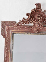 Authentic French burgundy mercury mirror