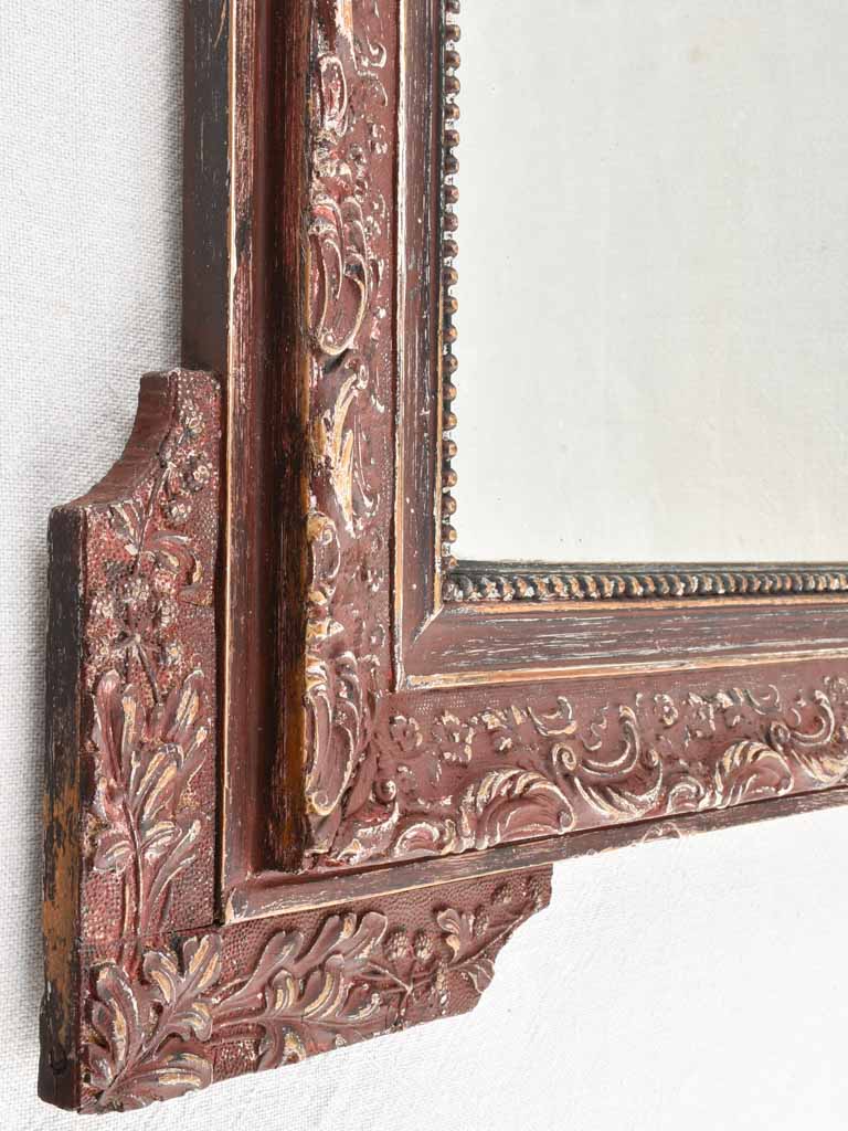 Vintage burgundy Louis Philippe mirror
