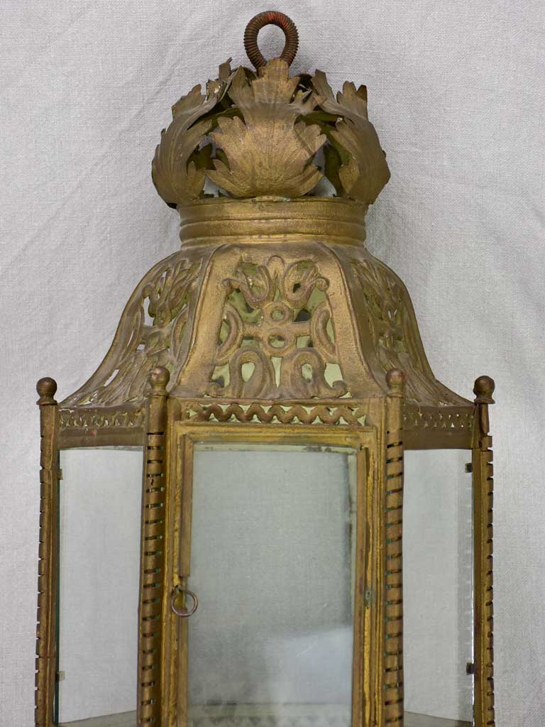 Large 19th century French lantern in tole 29¼"