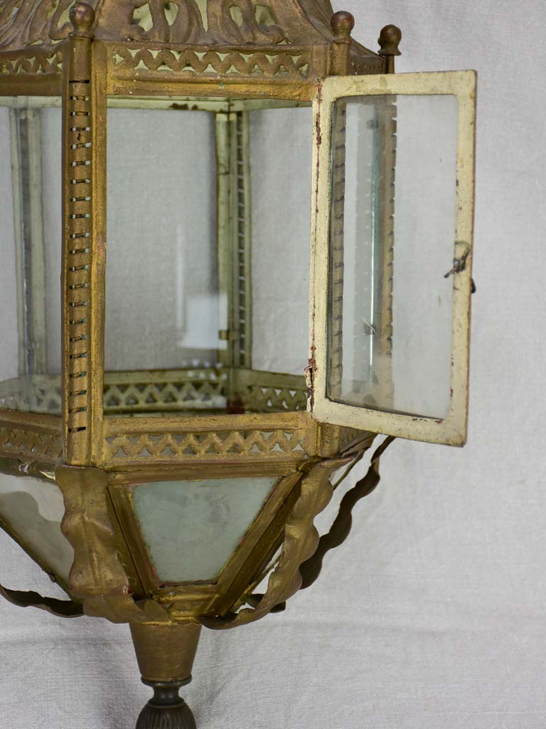 Large 19th century French lantern in tole 29¼"