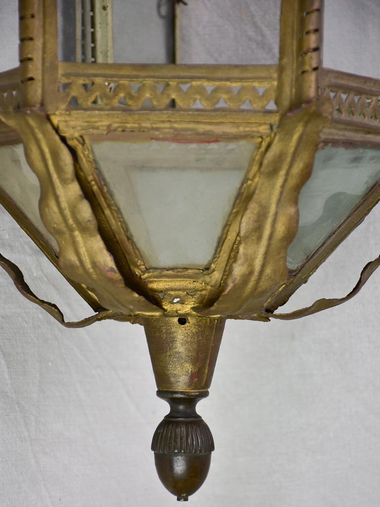 Large 19th century French lantern in tole 29¼"
