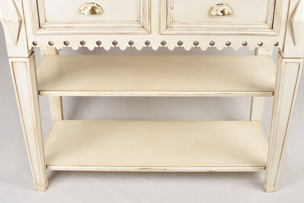 Artisan made kitchen island with zinc top 47¾" x 23¾"