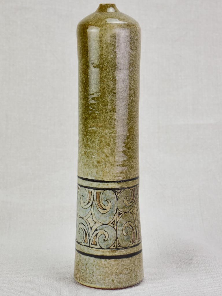 Tall vintage vase Michel Bailly Cévennes 10¾"