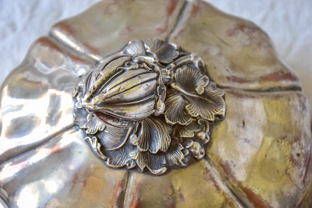 Early 19th Century French meat serving cover - fused silver