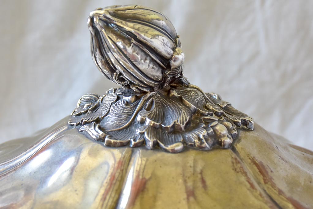 Early 19th Century French meat serving cover - fused silver