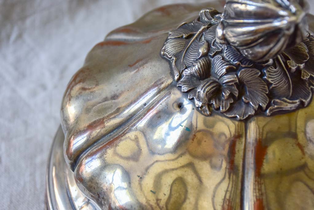 Early 19th Century French meat serving cover - fused silver