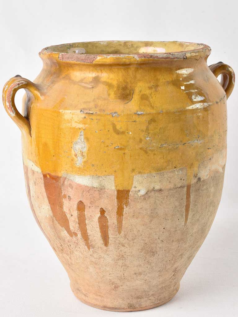 Large antique French confit pot 13"