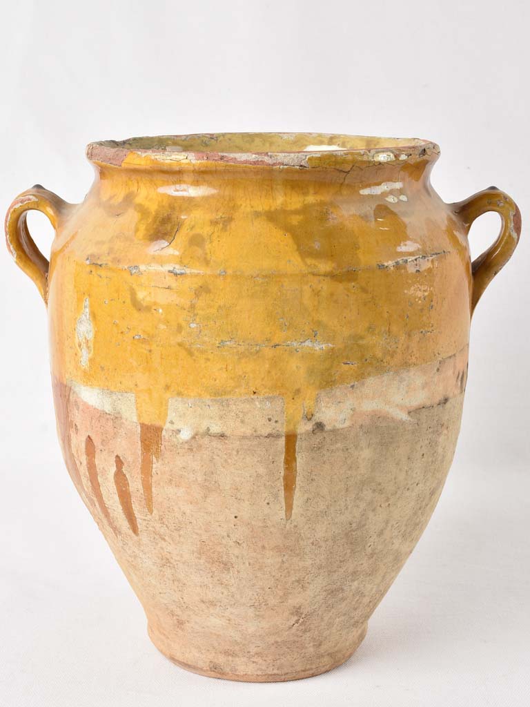 Large antique French confit pot 13"