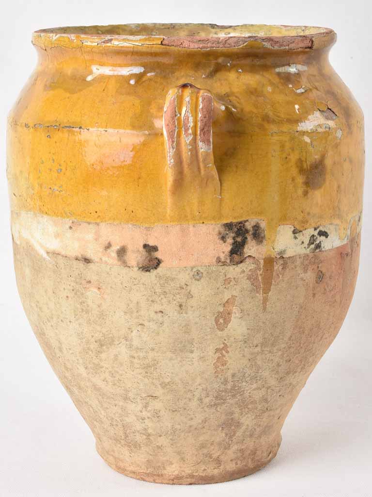 Large antique French confit pot 13"