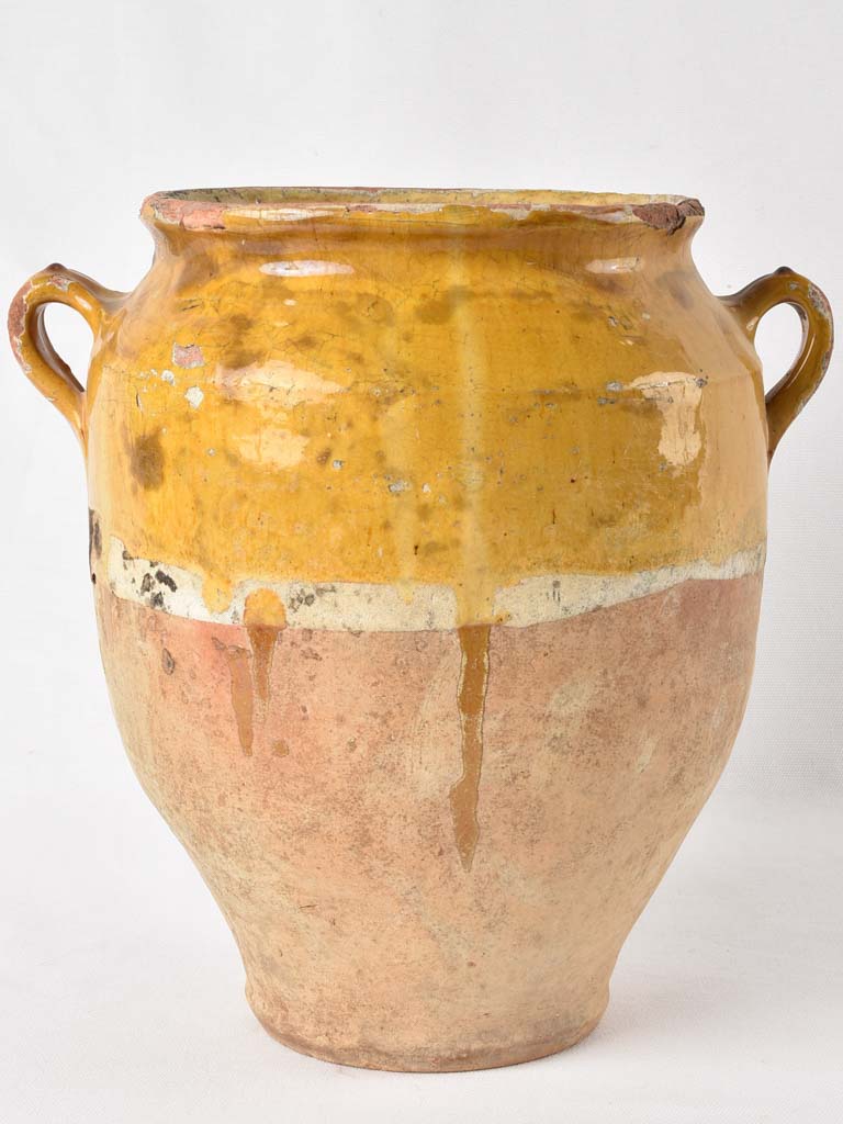 Large antique French confit pot 13"