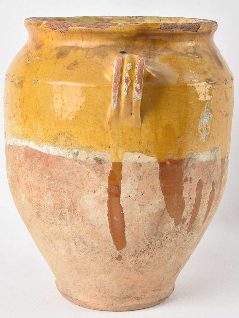 Large antique French confit pot 13"