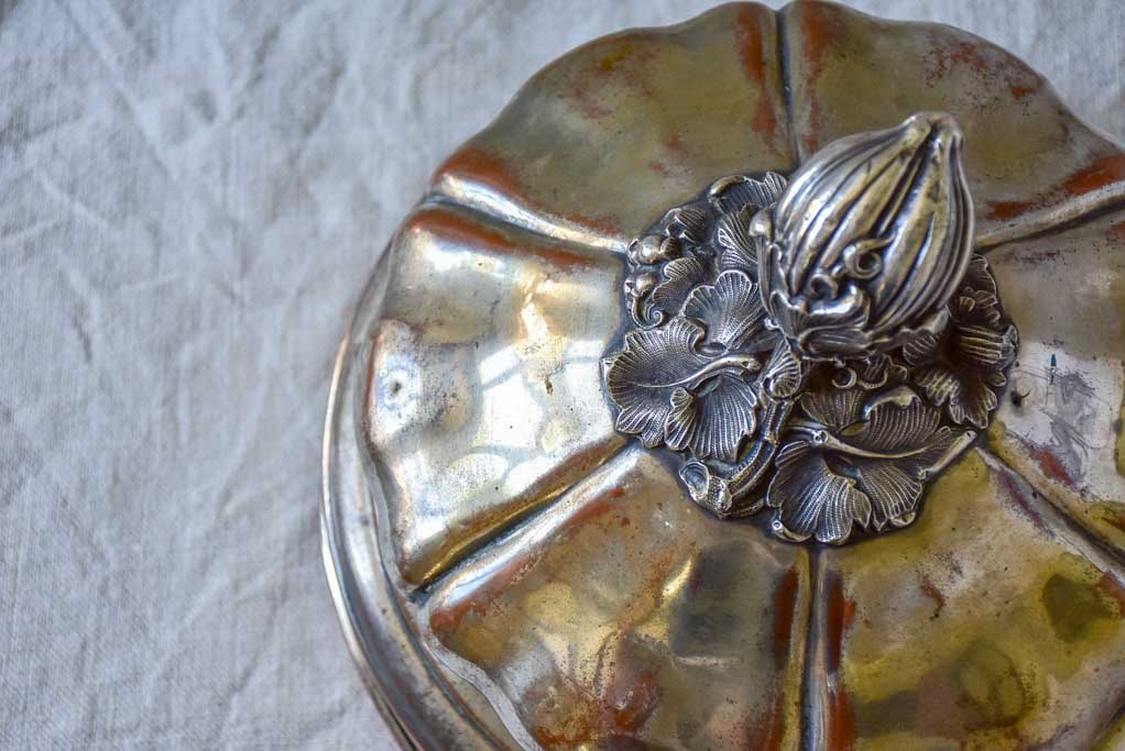 Early 19th Century French meat serving cover - fused silver