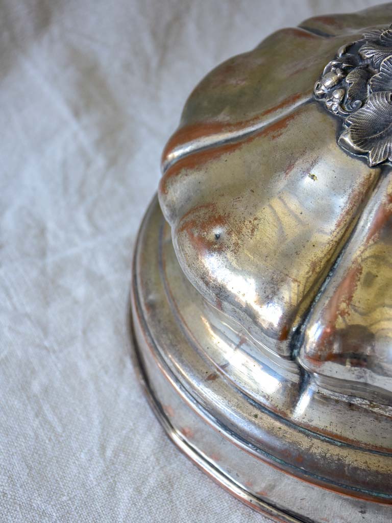 Early 19th Century French meat serving cover - fused silver