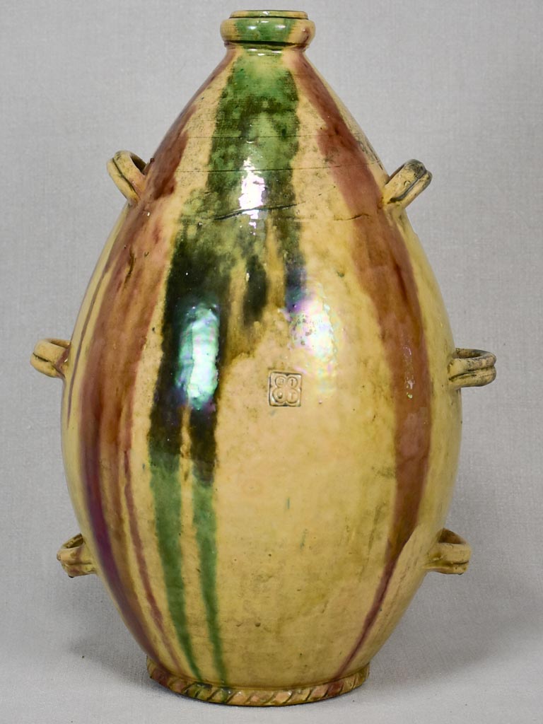Early-20th-century French Biot conscience jug 17¼"