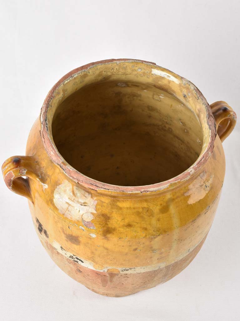 Large antique French confit pot 13"