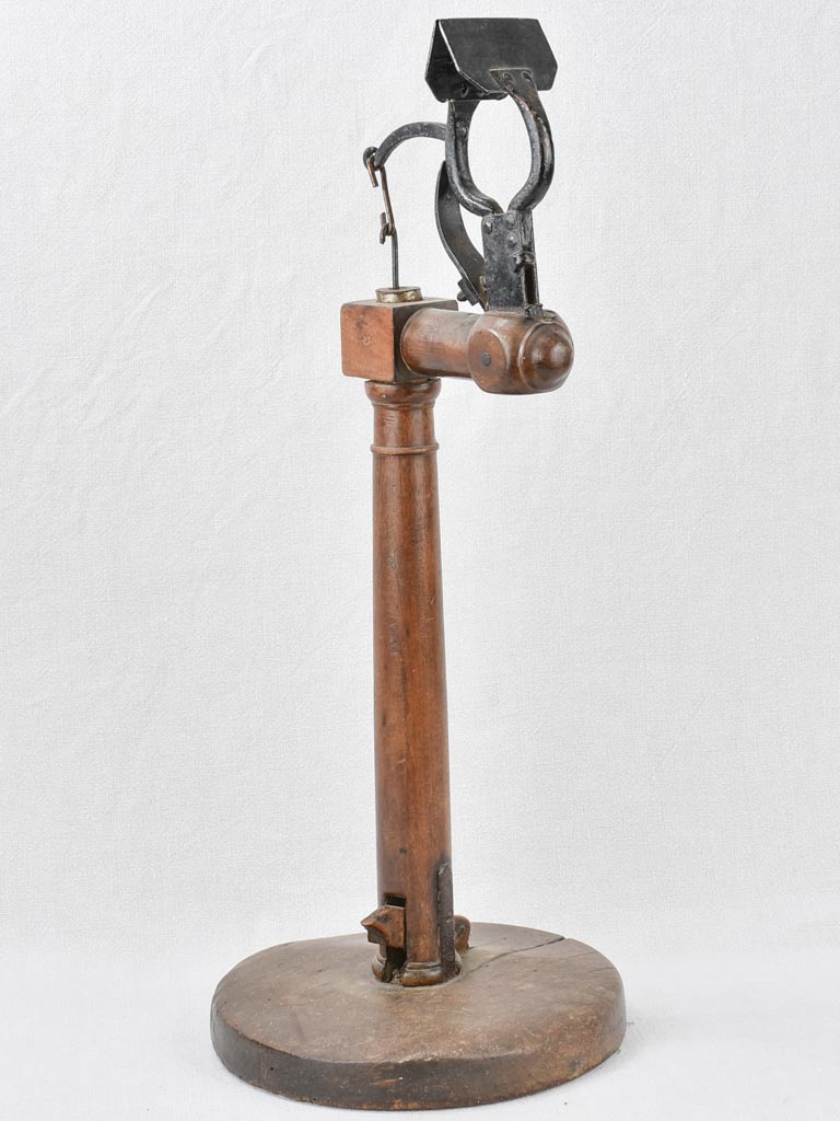 Rustic needlework guide glove-making stand