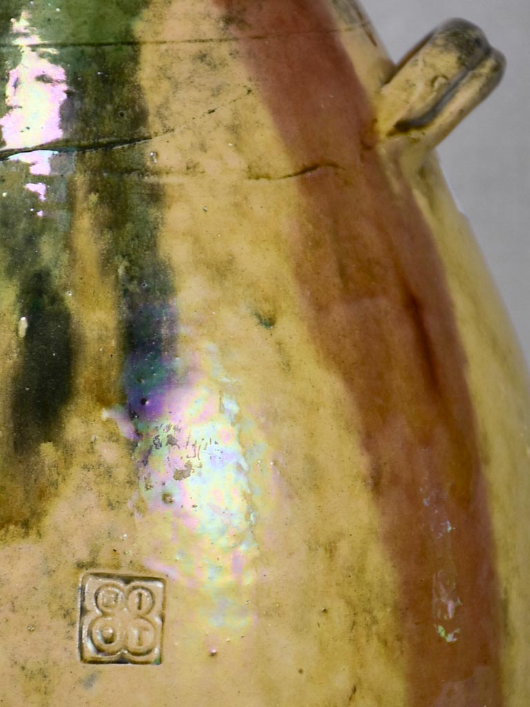 Early-20th-century French Biot conscience jug 17¼"