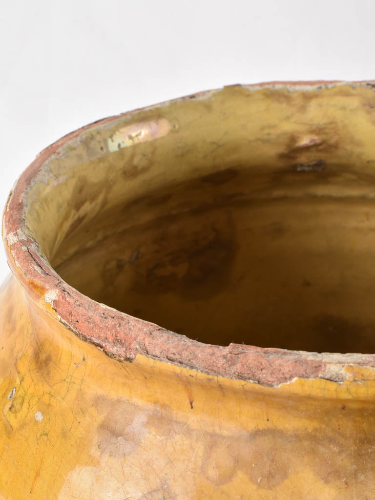 Large antique French confit pot 13"