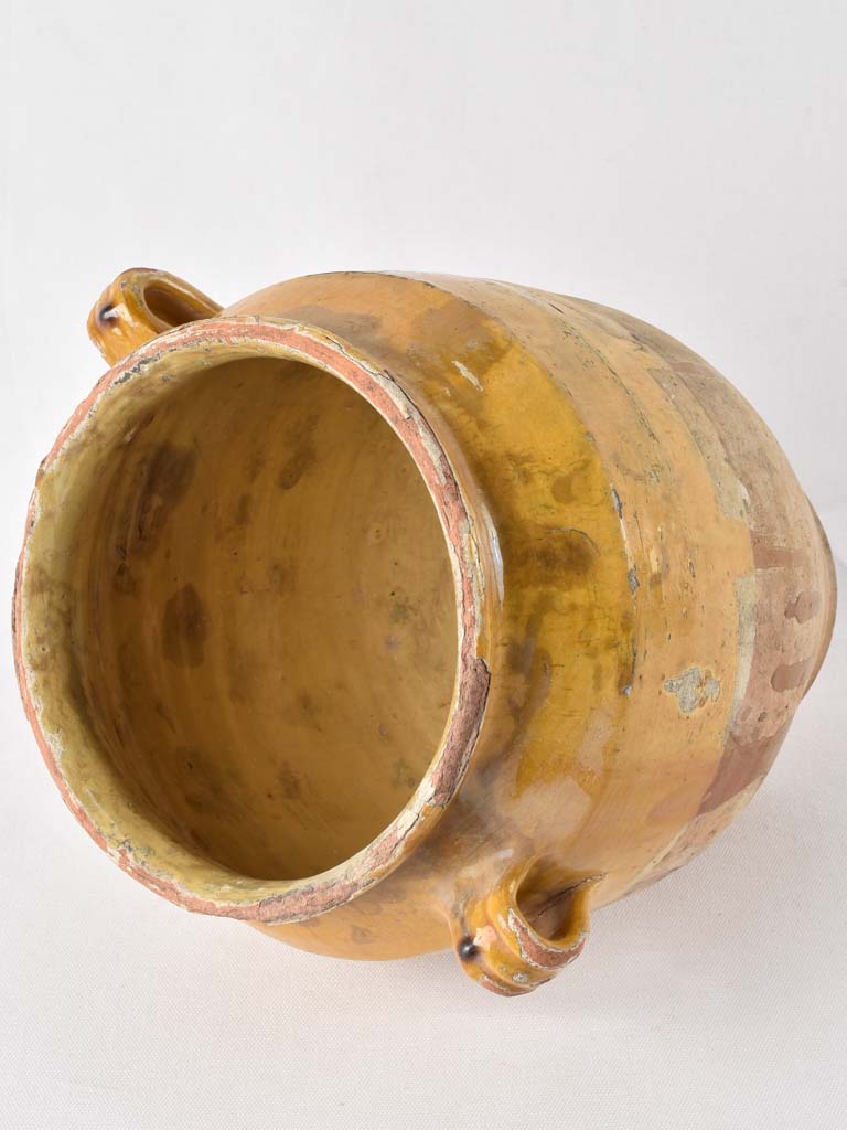 Large antique French confit pot 13"