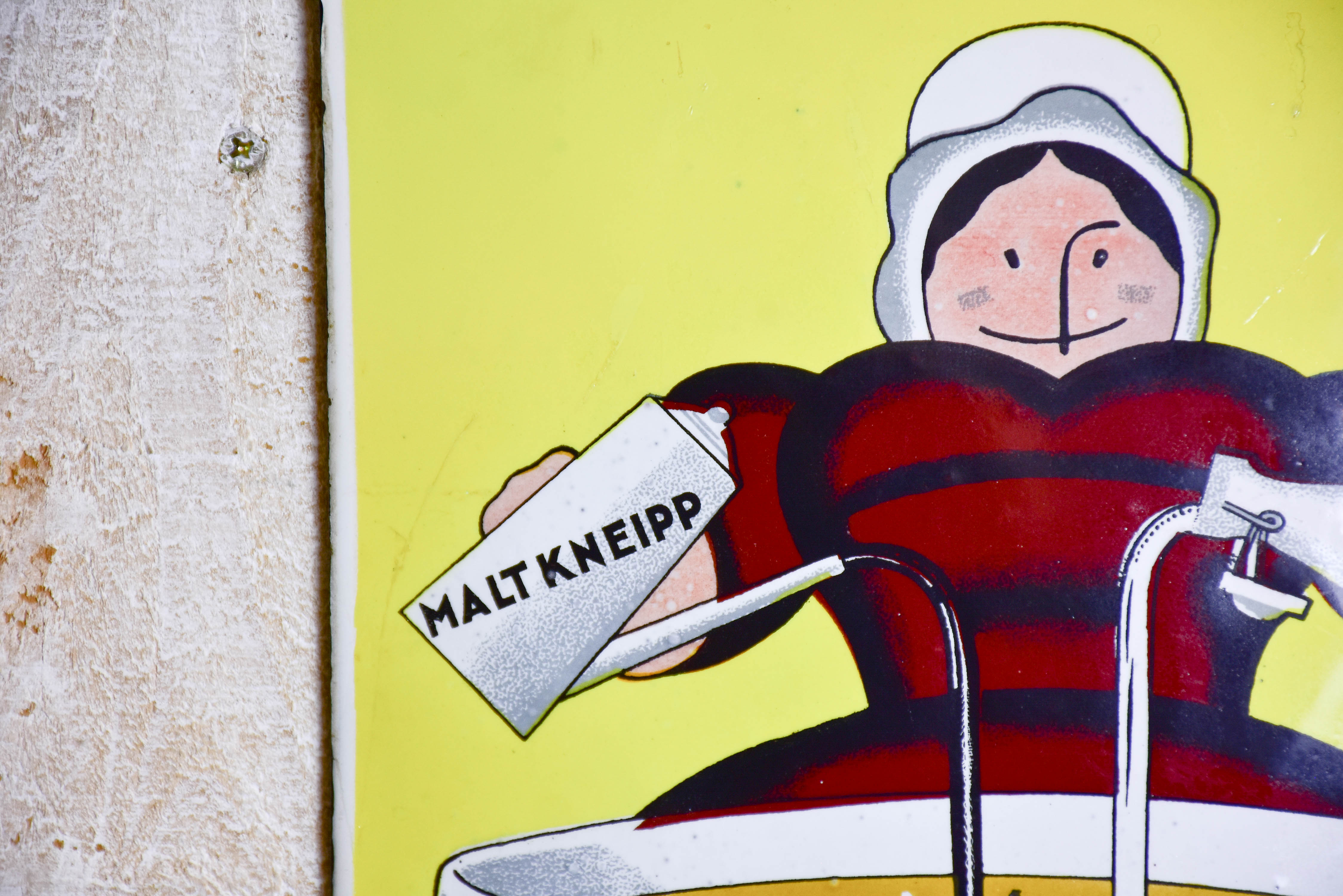Antique Malt Kneipp enamel sign