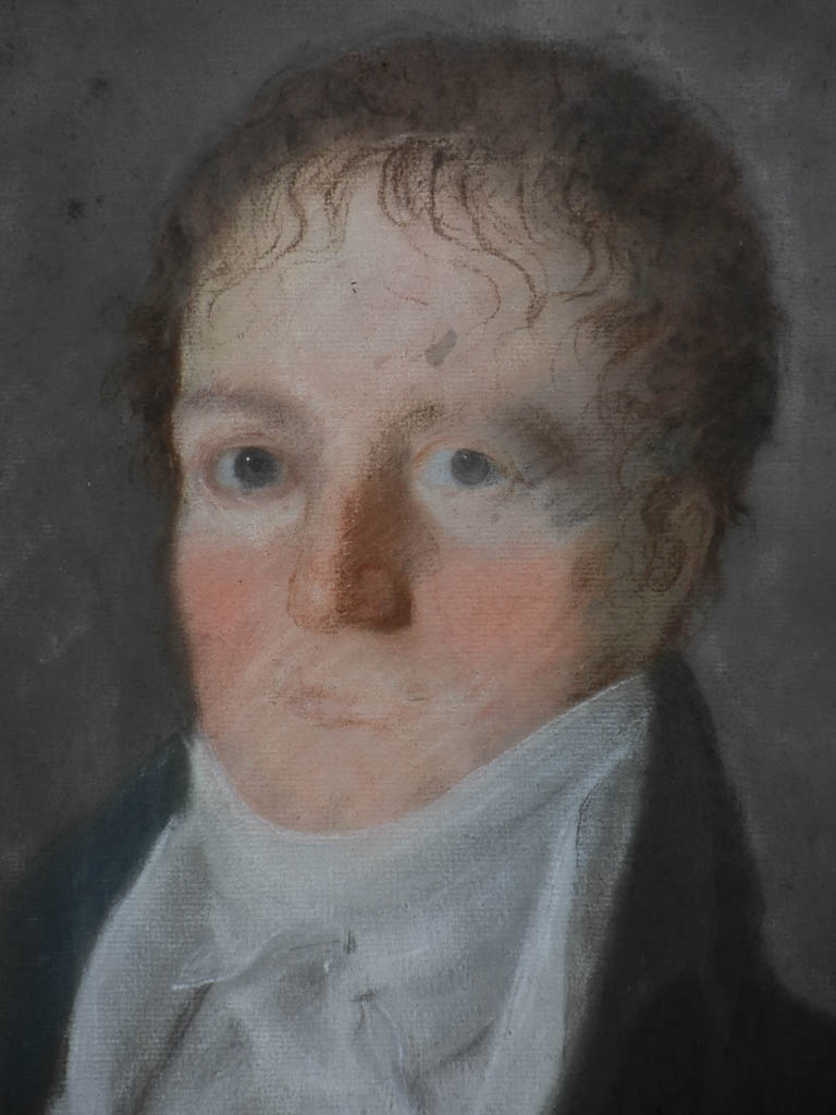 Early 19th Century English portrait of a man - Pastel 19¾" x 24"