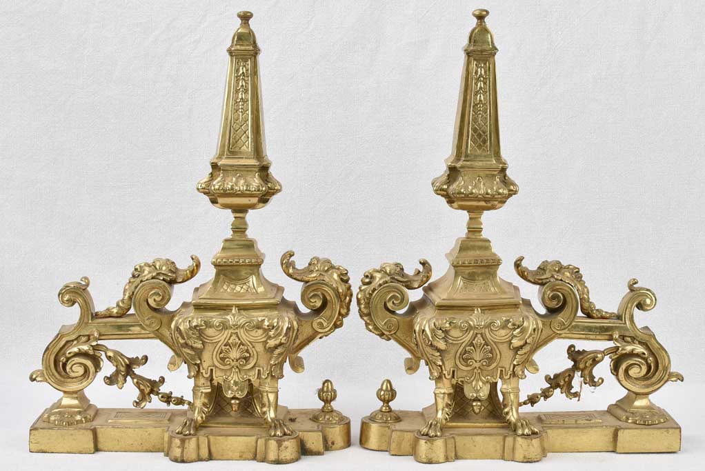 Fire fenders, 19th-century Napoleon III (pair)
