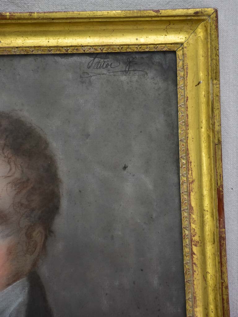 Early 19th Century English portrait of a man - Pastel 19¾" x 24"