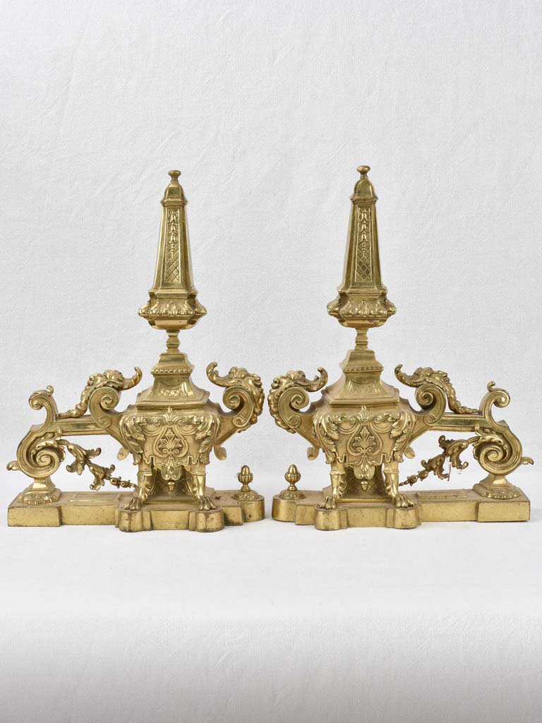 Fire fenders, 19th-century Napoleon III (pair)