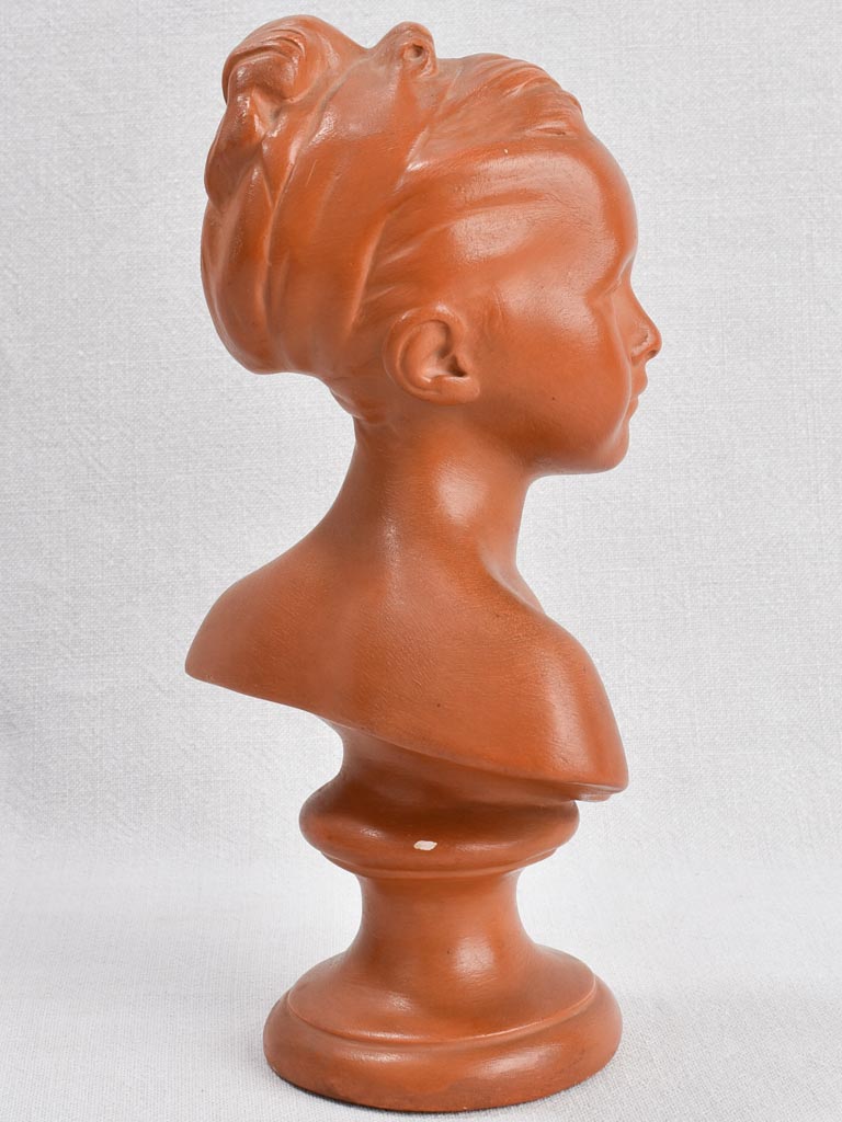 Vintage bust of a young woman 12¼"