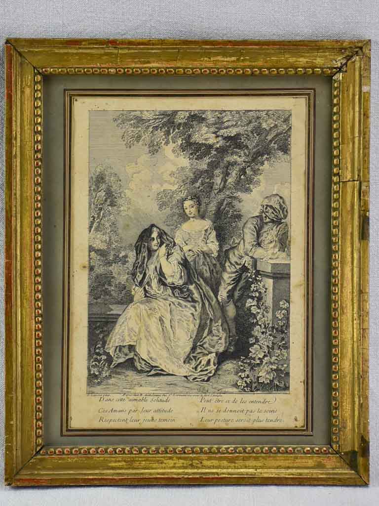 Late 18th century French engraving - N Lancret Pinx 13" x 15¾"