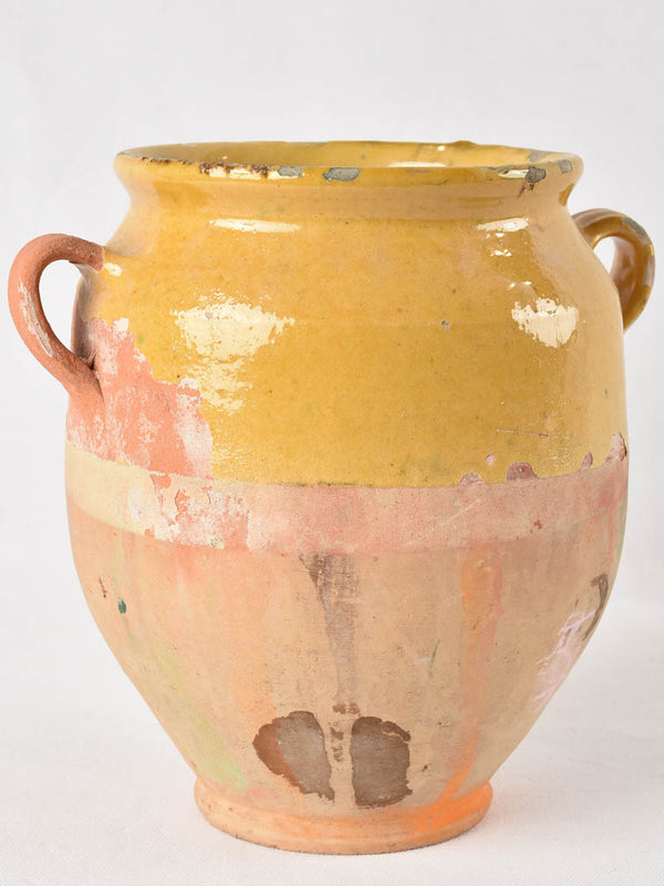 Antique French clay confit pot