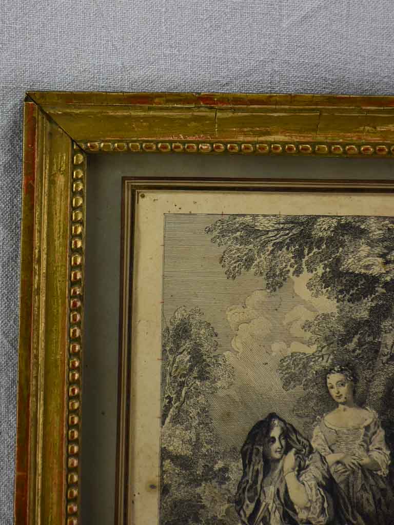 Late 18th century French engraving - N Lancret Pinx 13" x 15¾"