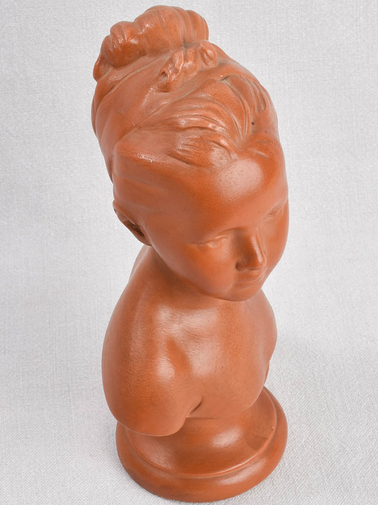 Vintage bust of a young woman 12¼"