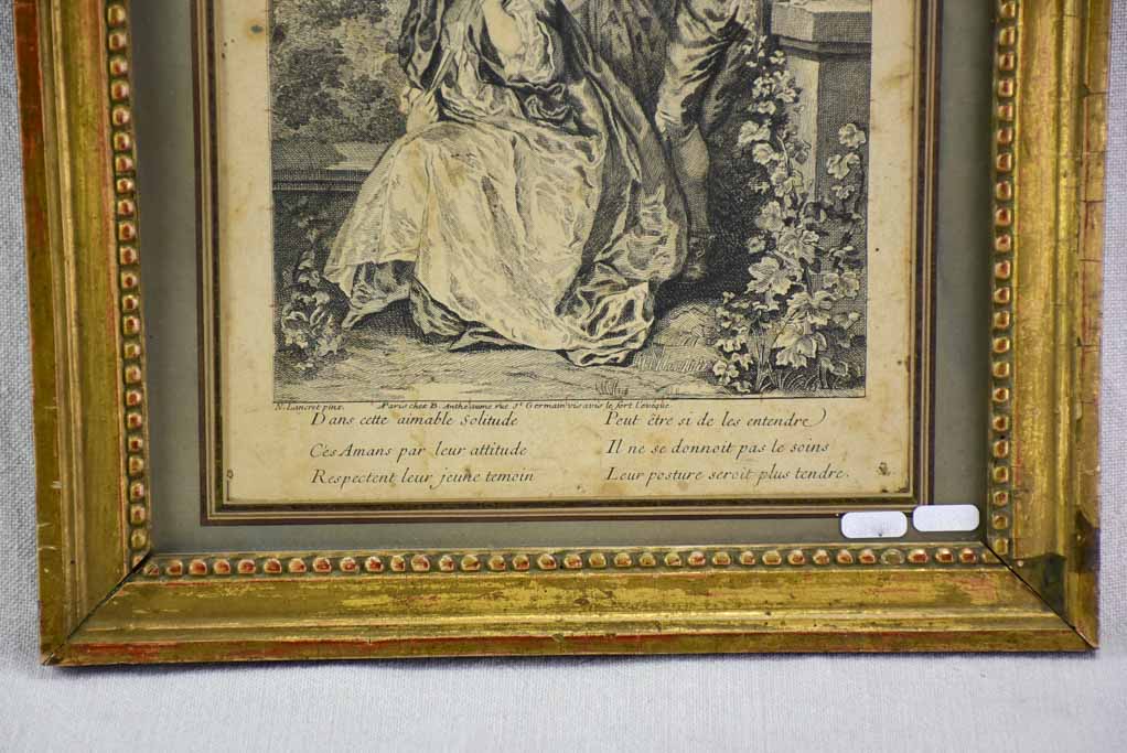 Late 18th century French engraving - N Lancret Pinx 13" x 15¾"