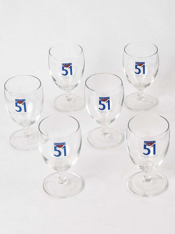 Vintage Provincial Pastis 51 glass set