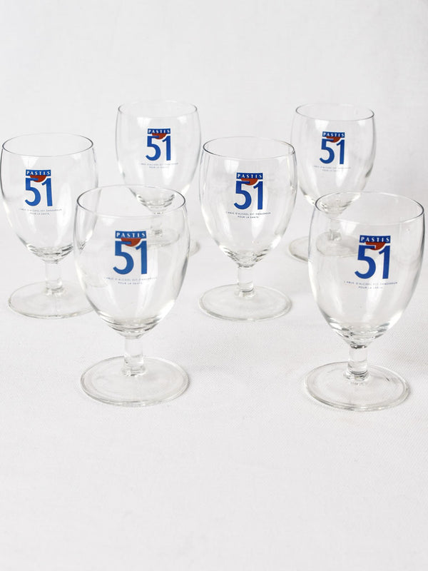 Traditional Marseille aperitif glasses collection