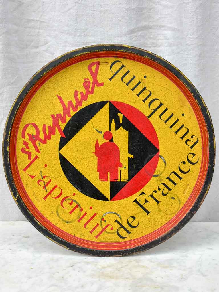 Collection of four round bistro trays - Quinquina