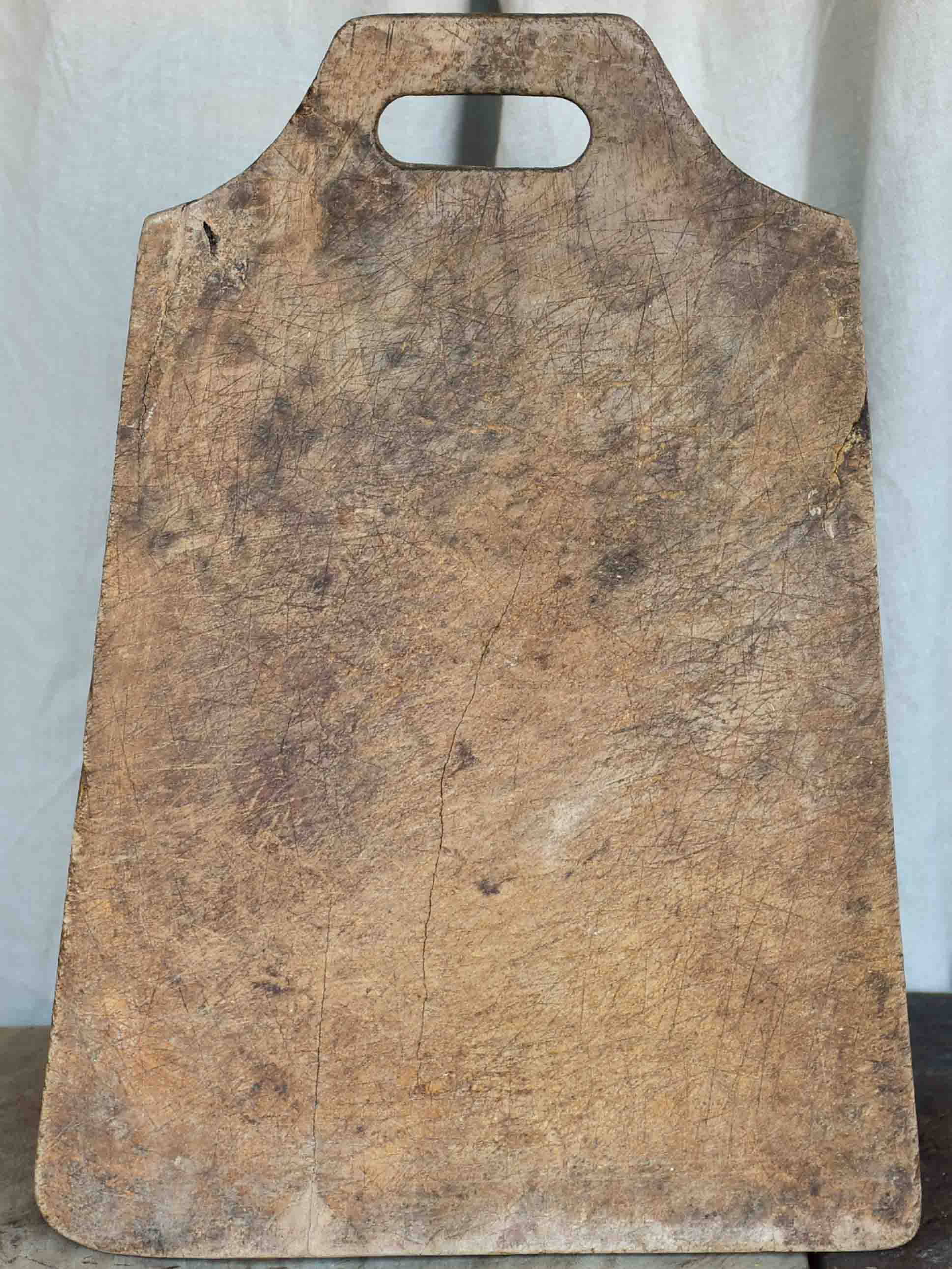 Flat and tapered antique French cutting board