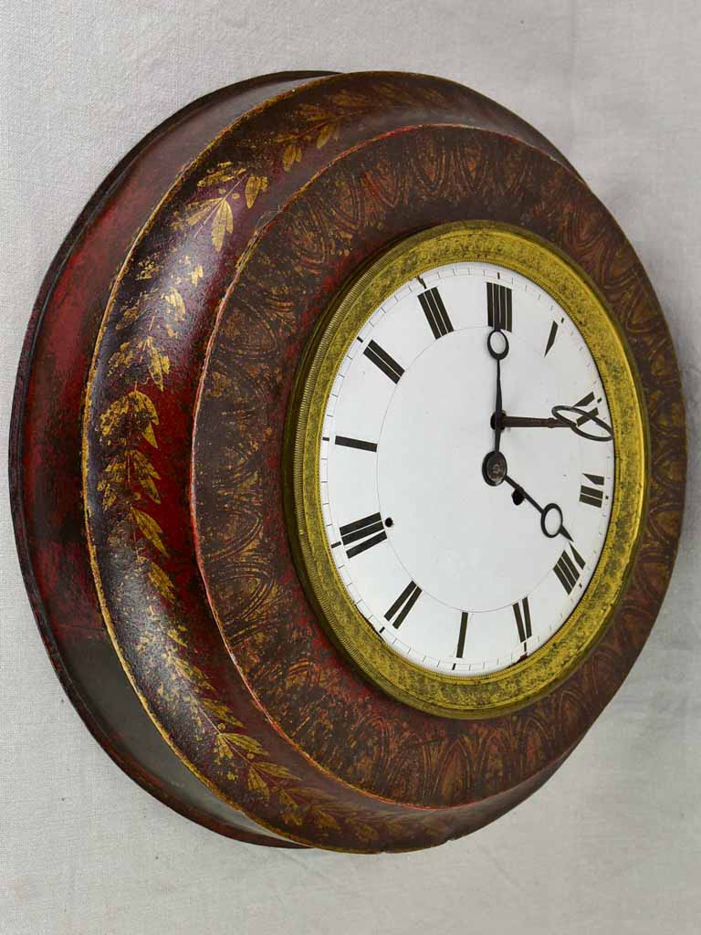 Antique French tole clock - directoire 20¾"