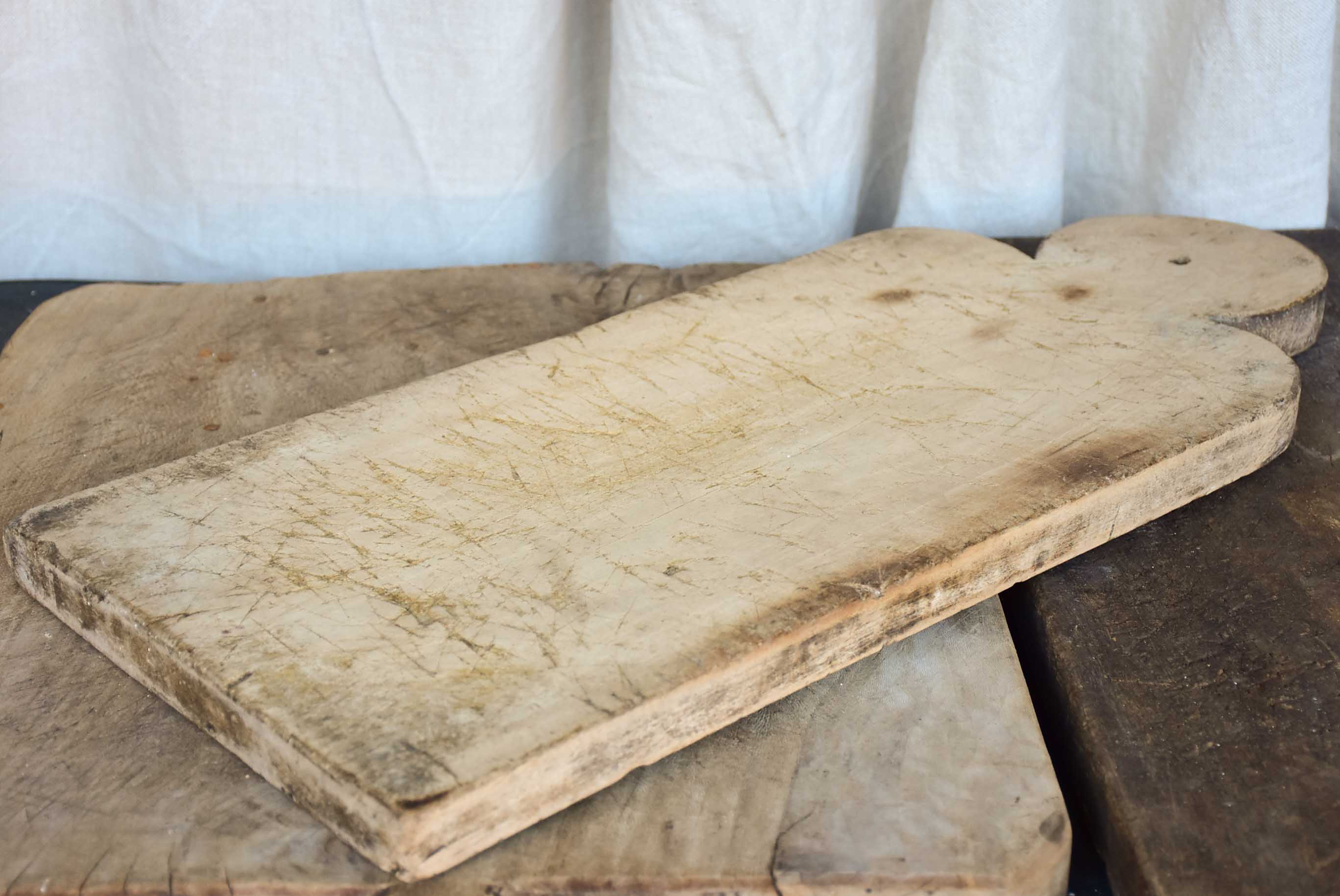 Antique French cutting board - clover shaped
