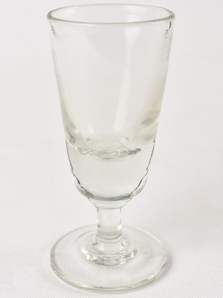 Handblown vintage French absinthe glasses