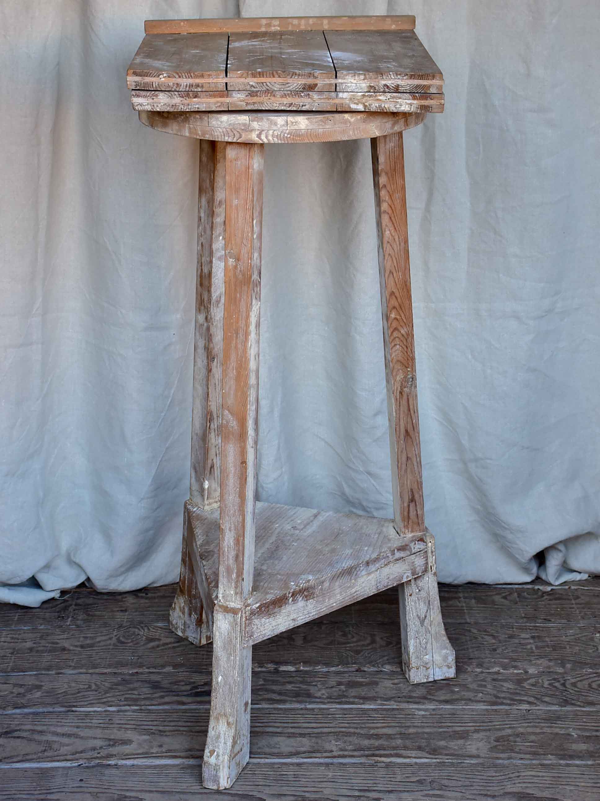 Antique French sculptor's turn table - tall