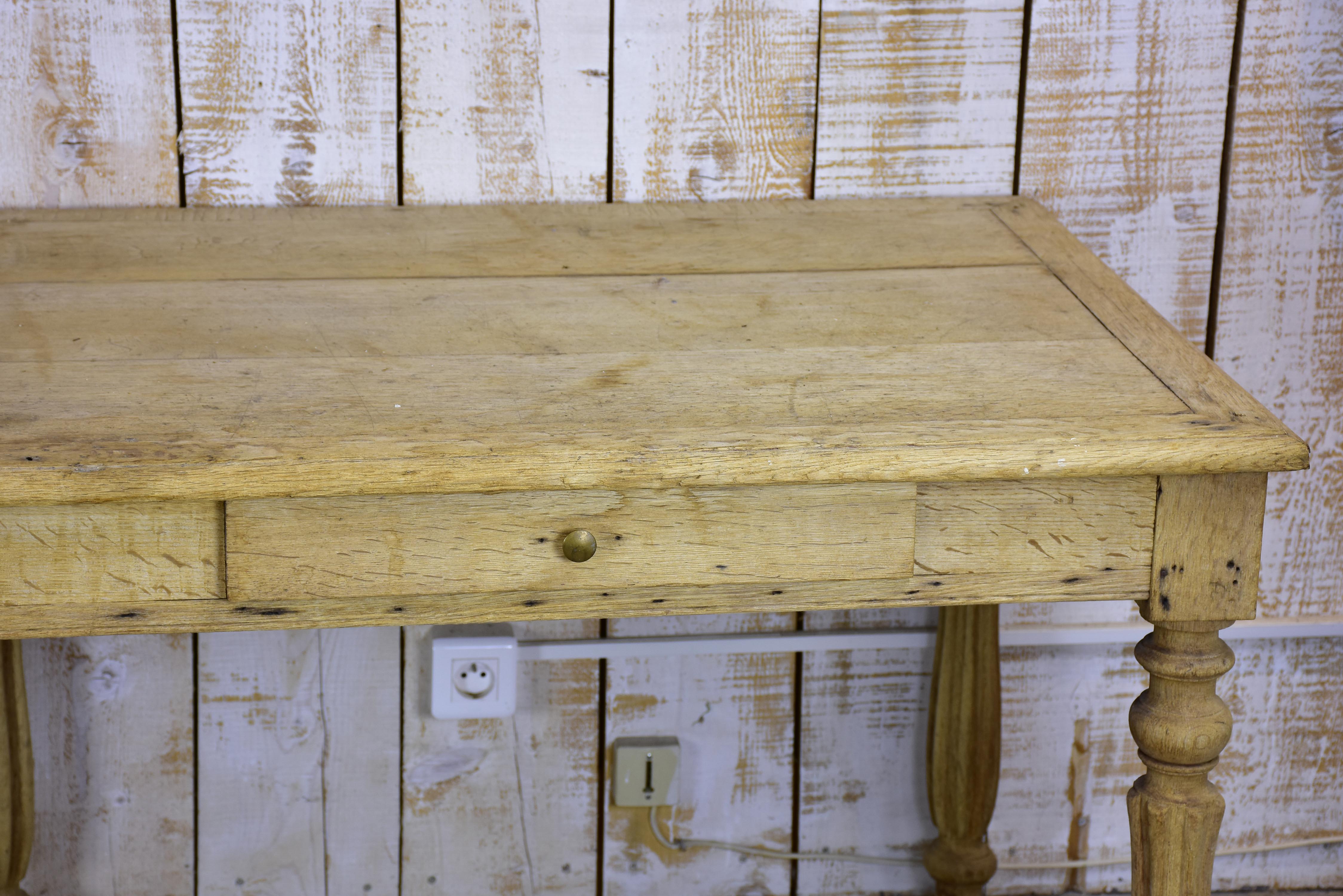 Antique French oak table with drawers